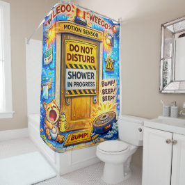 Funny Do Not Disturb Shower Curtain シャワーカーテン
