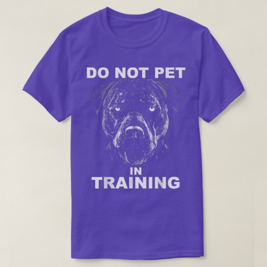 Funny Do not pet Pit Bull Dog Training Tシャツ (デザイン正面)