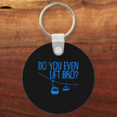 Funny Do You Even Lift Bro Gift Cute Skiing Lover  キーホルダー (正面)