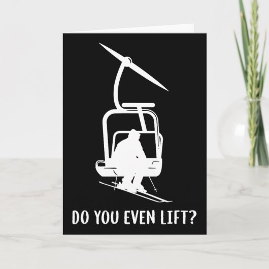 Funny Do You Even Lift Ski  カード (正面)