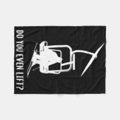 Funny Do You Even Lift Ski フリースブランケット (正面(横))