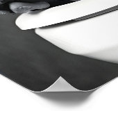 Funny Doberman Bathroom Print, Dog Reading ポスター (角)