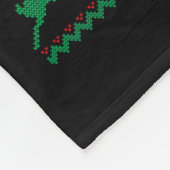 Funny Doberman Christmas Santa Hat Dog Ugly Sweate フリースブランケット (角)