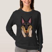 Funny Doberman Chubby Cheeks Tシャツ (正面)