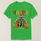 Funny Doberman Dog Lover Happy Doberman HelloThank Tシャツ (デザイン正面)