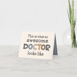 Funny Doctor Awesome Doctor Appreciation サンキューカード