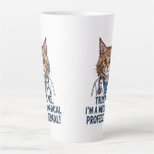 Funny Doctor Cat Medical Humor Illustration カフェラテマグ (正面)