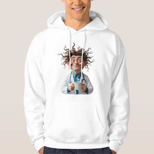 Funny Doctor Coffee Hoodie パーカ (正面)