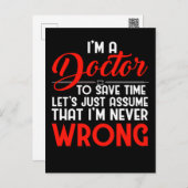 Funny Doctor Degree Humor ポストカード (正面/裏面)