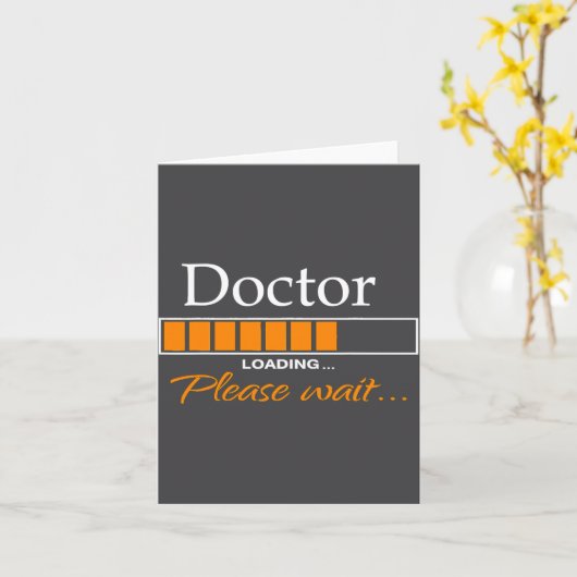 Funny Doctor Loading Medical Doctor Outfit New  カード (黄色い花)