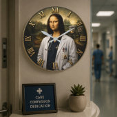 Funny Doctor Mona Lisa ラージ壁時計