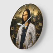 Funny Doctor Mona Lisa ラージ壁時計 (傾斜)