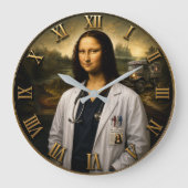 Funny Doctor Mona Lisa ラージ壁時計 (正面)