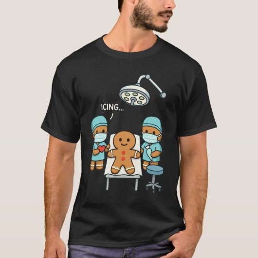 Funny Doctor Surgery Gingerbread Christmas Tシャツ (正面)