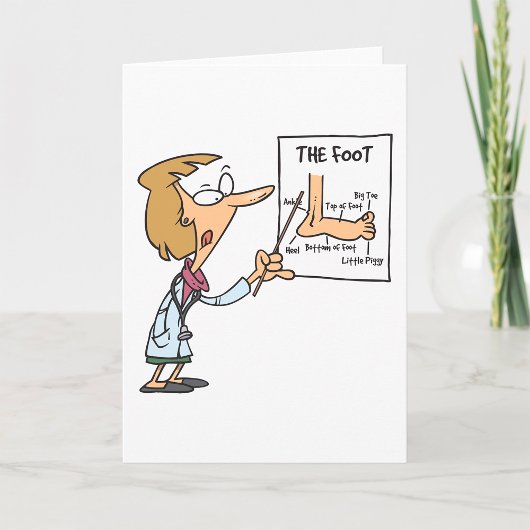Funny Doctor Teaching Foot Anatomy カード