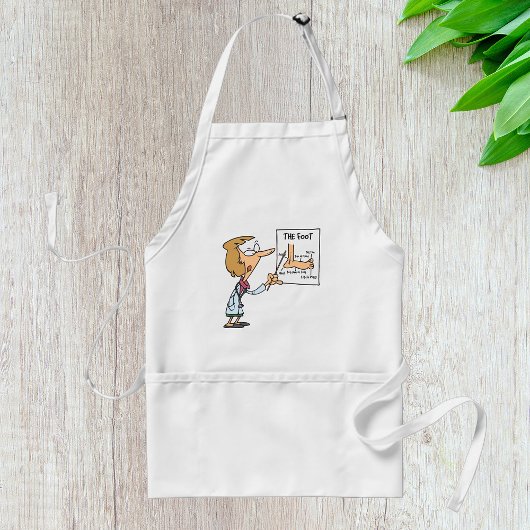 Funny Doctor Teaching Foot Anatomy スタンダードエプロン