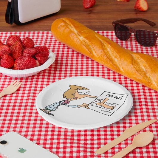 Funny Doctor Teaching Foot Anatomy ペーパープレート