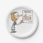 Funny Doctor Teaching Foot Anatomy ペーパープレート (正面)