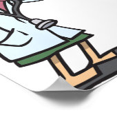 Funny Doctor Teaching Foot Anatomy ポスター (角)