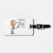 Funny Doctor Teaching Foot Anatomy ラゲッジタグ (正面横)