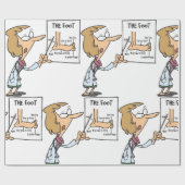 Funny Doctor Teaching Foot Anatomy ラッピングペーパー (フラット)