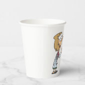 Funny Doctor Teaching Foot Anatomy 紙コップ (右)