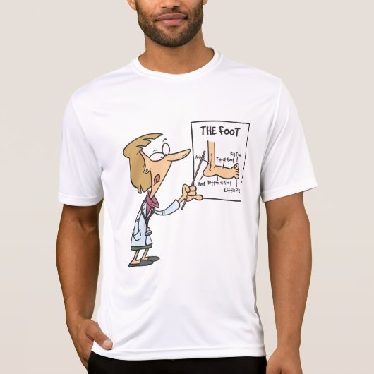 Funny Doctor Teaching Foot Anatomy Tシャツ (正面)