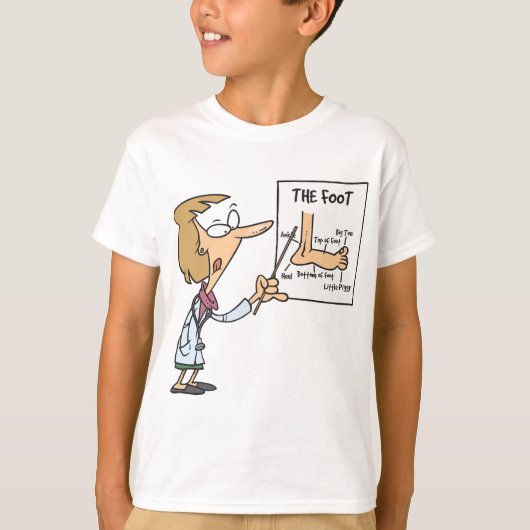 Funny Doctor Teaching Foot Anatomy Tシャツ (正面)