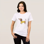 Funny dog トライブレンドTシャツ (正面全面)