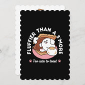 Funny Dog and S’more Design – Kawaii Pet Lover Pun サンキューカード (正面/裏面)