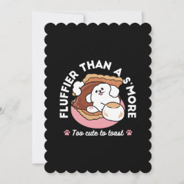 Funny Dog and S’more Design – Kawaii Pet Lover Pun サンキューカード