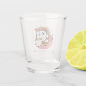 Funny Dog and S’more Design – Kawaii Pet Lover Pun ショットグラス (裏面)