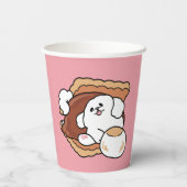 Funny Dog and S’more Design – Kawaii Pet Lover Pun 紙コップ (裏面)