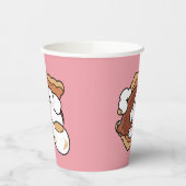 Funny Dog and S’more Design – Kawaii Pet Lover Pun 紙コップ (左)