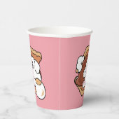 Funny Dog and S’more Design – Kawaii Pet Lover Pun 紙コップ (右)