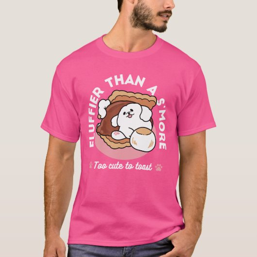 Funny Dog and S’more Design – Kawaii Pet Lover Pun Tシャツ (正面)