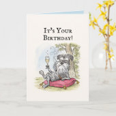 Funny Dog Birthday Card カード (黄色い花)