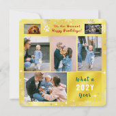 Funny Dog Cat Happy Pawlidays Photos Golden シーズンカード (正面)