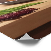 Funny Dog Chef Cooking Food Cute Pet ポスター (角)