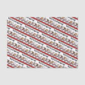 Funny Dog Choir Bark! Xmas Carol Pun Cartoon 薄葉紙 (正面)