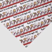 Funny Dog Choir Bark! Xmas Carol Pun Cartoon 薄葉紙 (詳細)