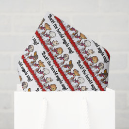 Funny Dog Choir Bark! Xmas Carol Pun Cartoon 薄葉紙