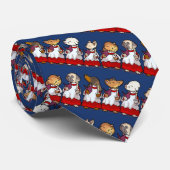 Funny Dog Choir Christmas Carol Singers Cartoon ネクタイ (ロール)
