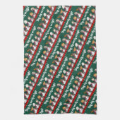 Funny Dog Choir Ding Dog Xmas Carol Pun Cartoon キッチンタオル (縦)