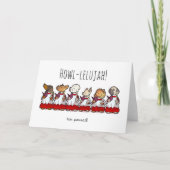 Funny Dog Choir Passed Test Or Exam Cartoon カード (正面)