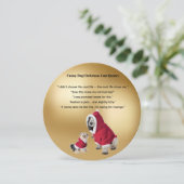 Funny Dog Christmas Coat Quotes Card シーズンカード (スタンド正面)