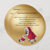 Funny Dog Christmas Coat Quotes Card シーズンカード (正面/裏面)