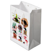 Funny Dog Christmas Holiday Humor from  ミディアムペーパーバッグ (正面アングル)