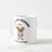 Funny Dog Christmas Mug – No Bark Before Coffe コーヒーマグカップ (正面左)