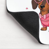 Funny Dog Dachshund Valentines Heart Dog Lover Men マウスパッド (コーナー)